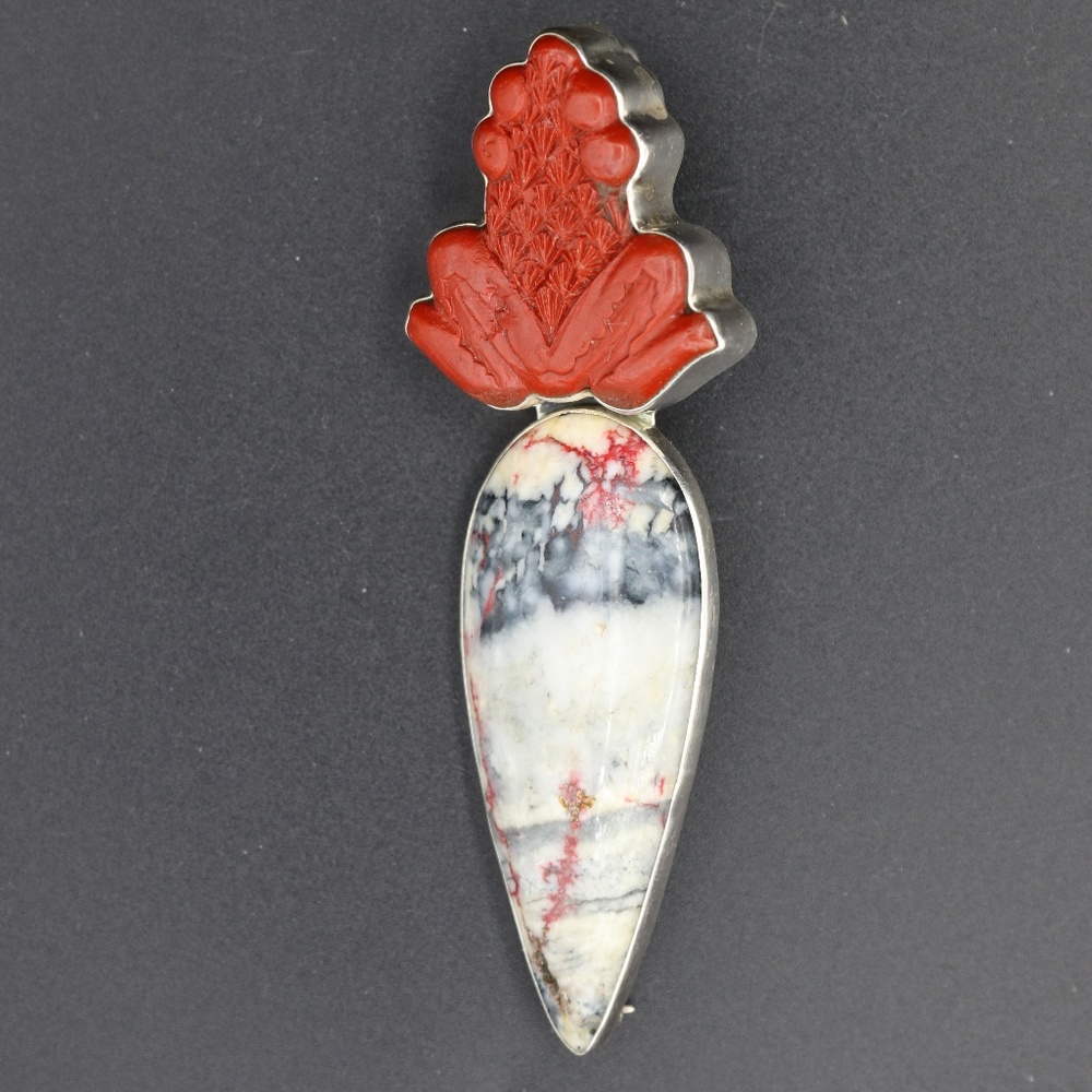 Vintage Amy Kahn Russell Pin/Pendant AKR silver
